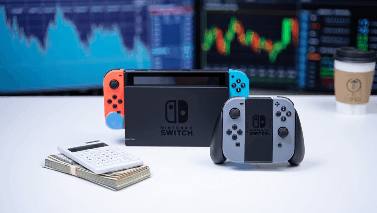 A Nintendo Switch 2 photographed under RGB lighting
