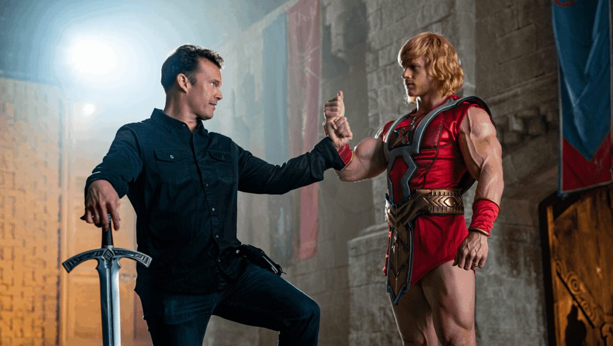 Masters of the Universe references the greatest He-Man meme of all-time, its director says — and the song that plays over it is 'actually used' in the new sci-fi fantasy movie