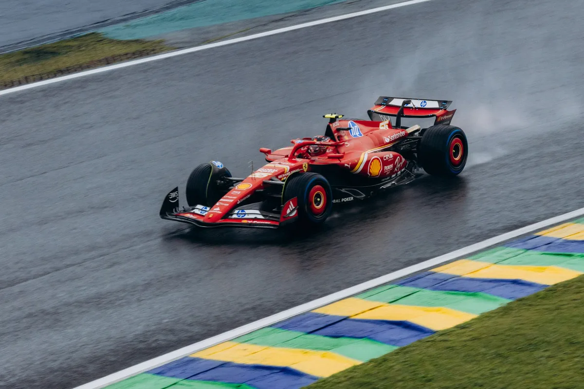 Formula 1 car technical detail showing aerodynamic components